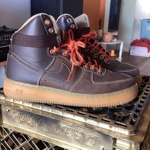 High top brown Air Force ones - good condition!